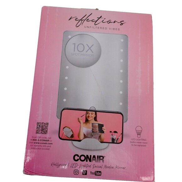 Conair Hollywood 10X LED-Lighted Social Media Mirror Unfiltered Vibes New in Box - Picture 7 of 7